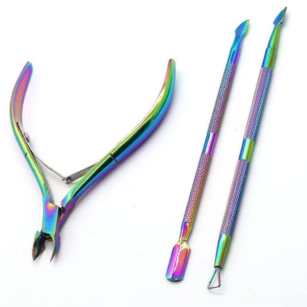 Kit de Alicate Profissional em Aço Inoxidável para Manicure e Cutículas