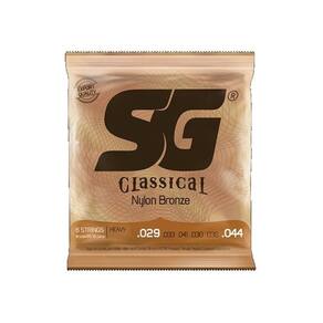 Encordoamento SG Classical em Nylon Bronze 65/35 Prata Tensão Alta Pesada sem Bolinha para Violão Nylon - Heavy