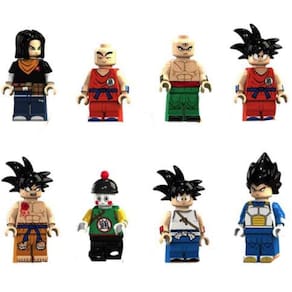 Kit Bonecos Blocos Montar Son Goku Goten Kuririn Dragon Ball