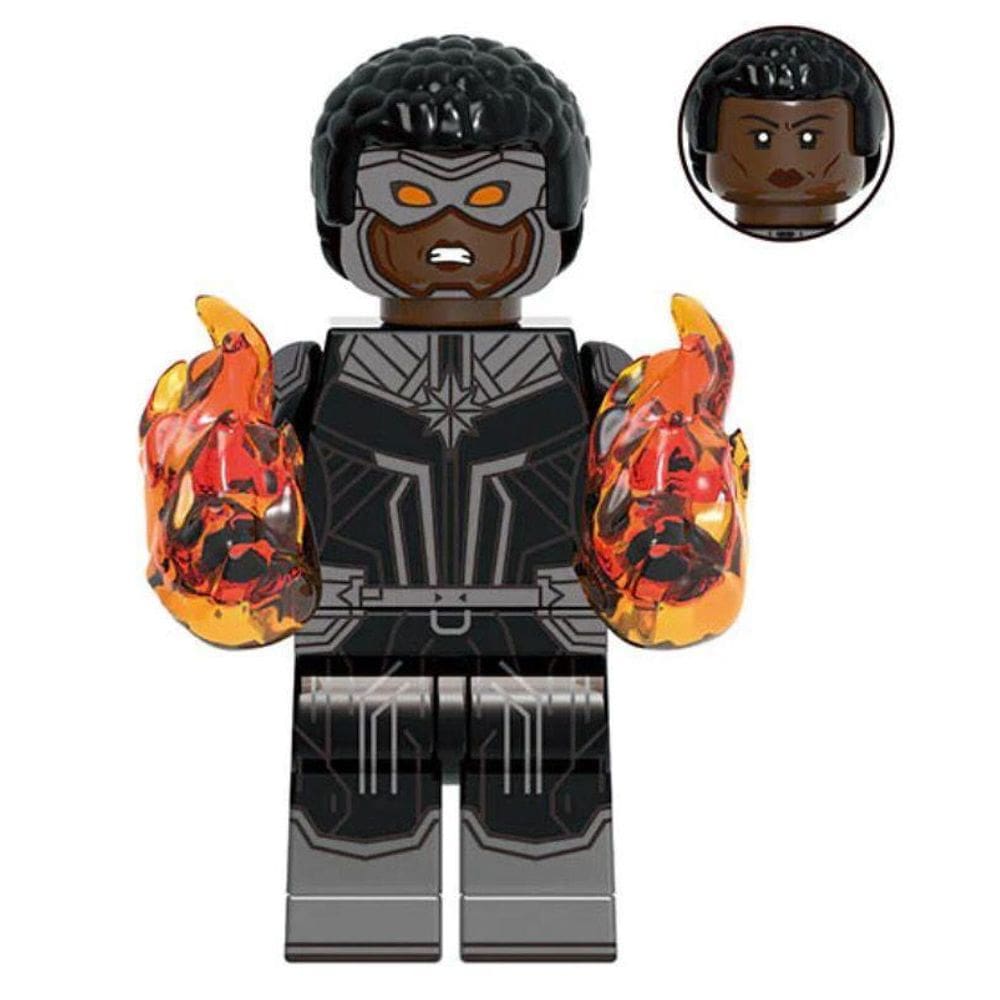 Boneco Blocos De Montar Capitã Marvel Multiverso Loucura