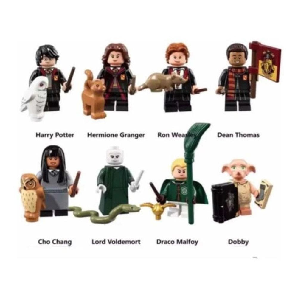 Kit Blocos De Montar Harry Potter Hermione Ron Voldemort