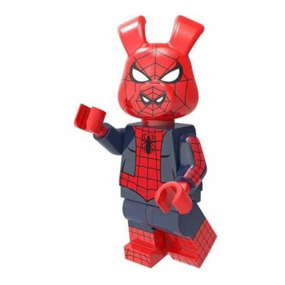 Porco Homem Aranha Aranhaverso Boneco Blocos De Montar