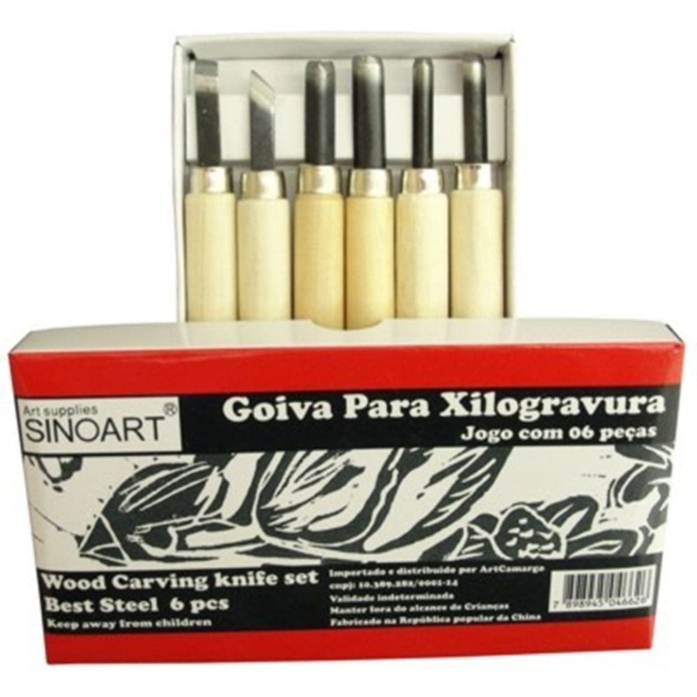 Conjunto Goivas Xilogravura 06 Peças | Vários Formatos