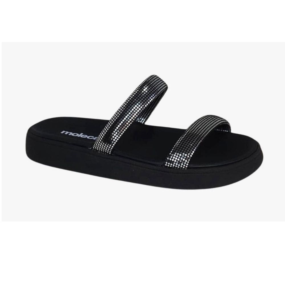 Tamanco Feminino Moleca Papete Tiras Brilho