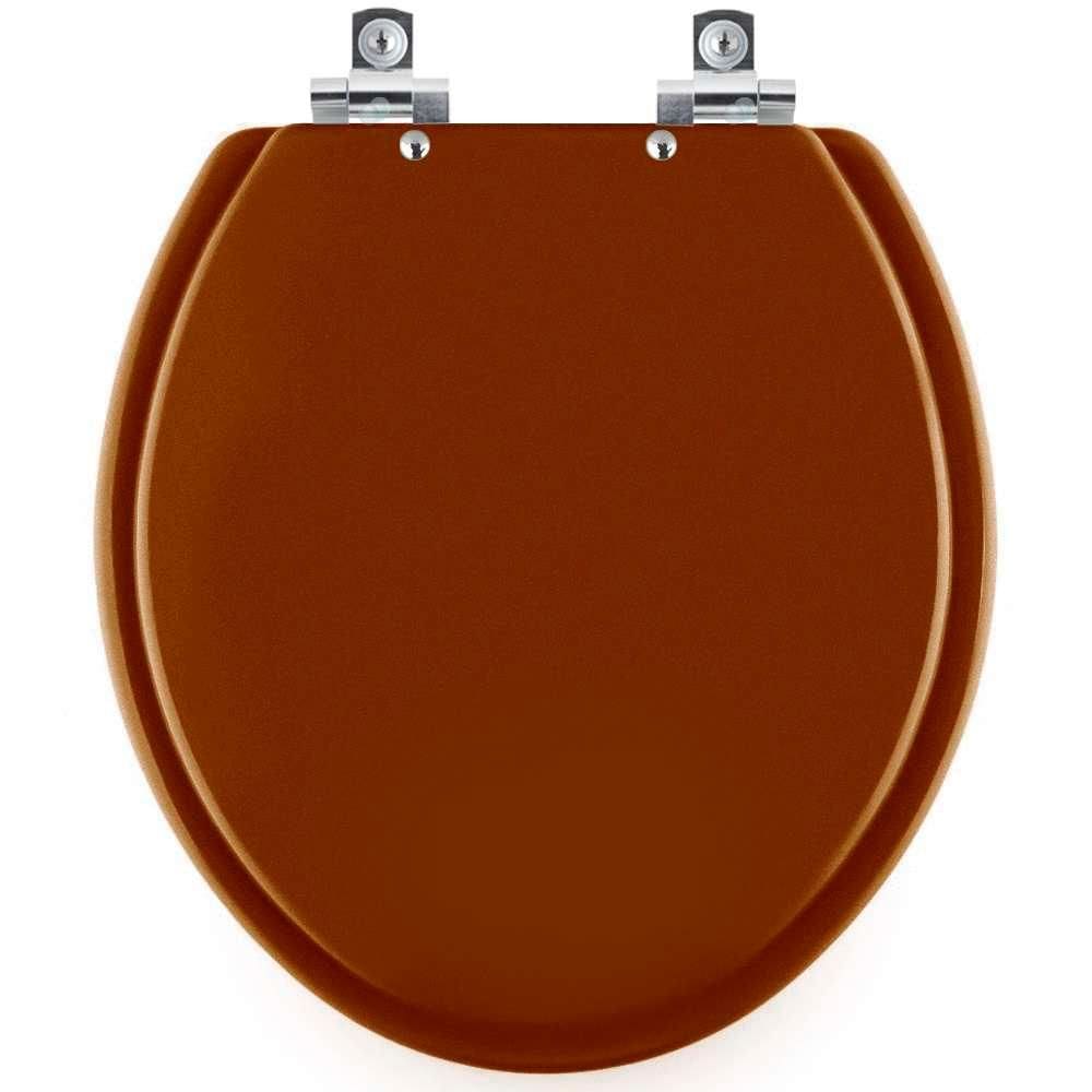 Assento Sanitário Soft Close Lirio Caramelo para vaso Celite