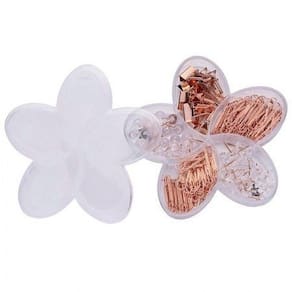 Kit De Clips E Alfinetes Flor De Lotus Rose Gold Molin