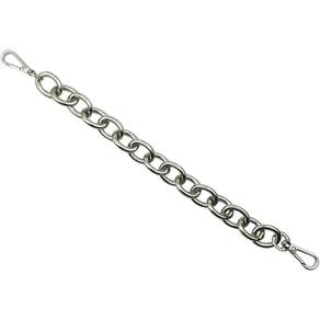 Alça De Bolsa Corrente De Metal Com Mosquetão Prata 30Cm