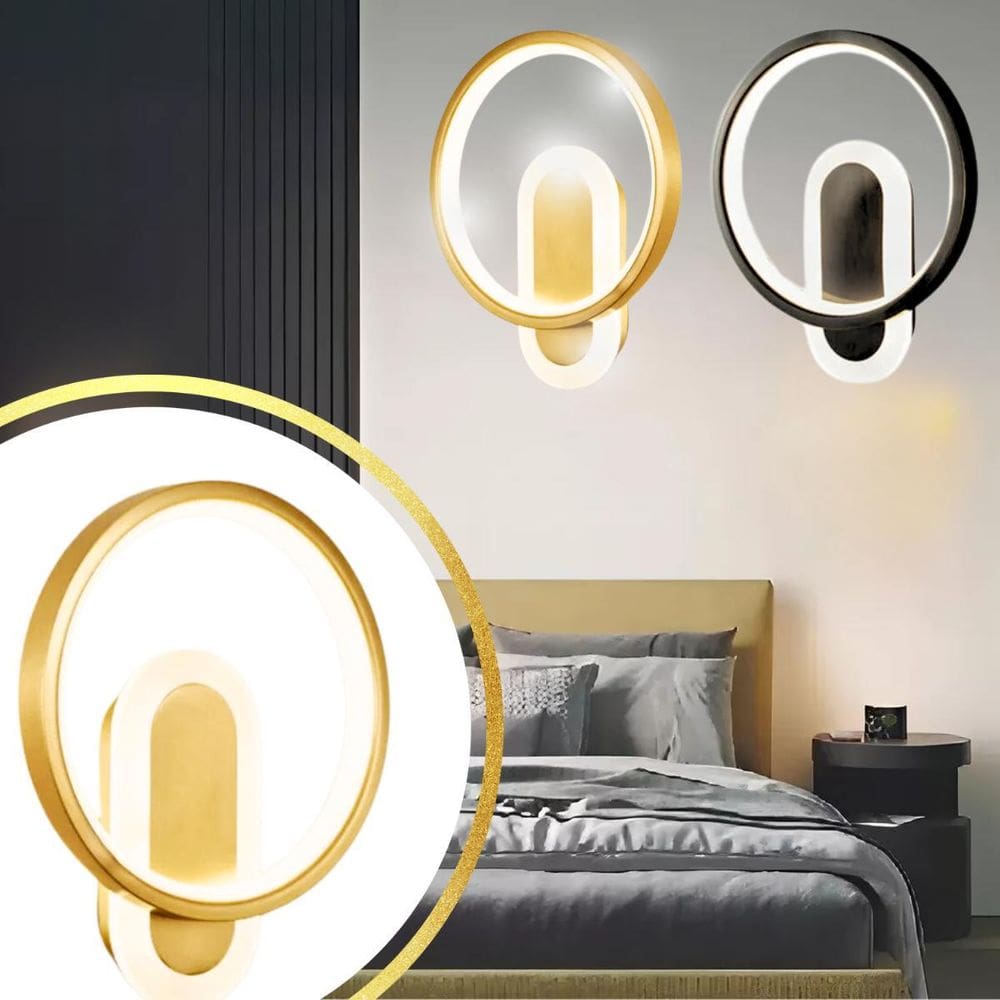 Luminária Arandela 24 Watts Duplo Led 23,5Cm Círculo Parede