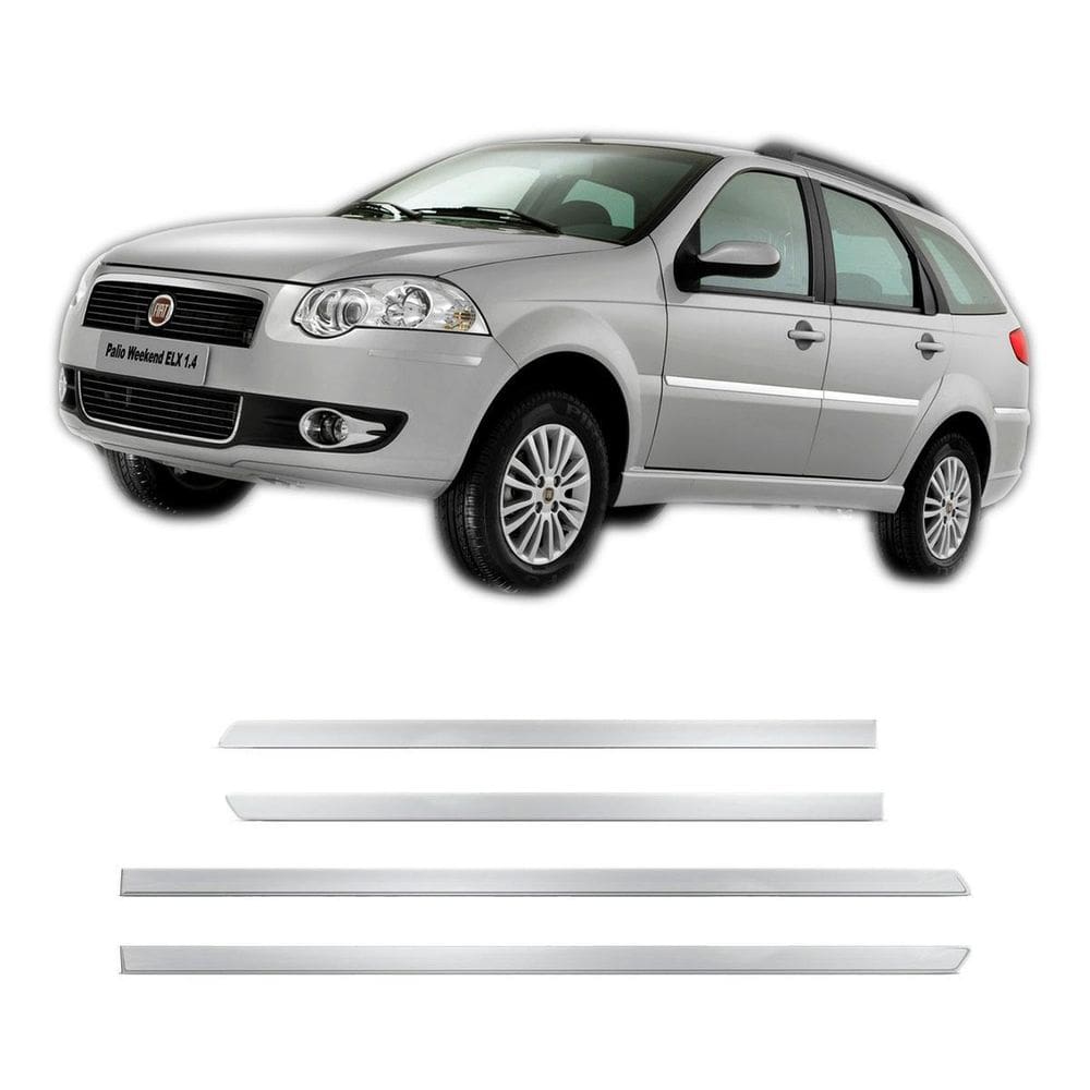 Friso Lateral Fiat Palio 2008 A 2011 4 Portas Cromado 3046A