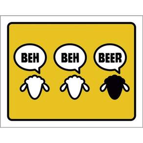 Kit 5 Placas Beh Beh Beer 36X46