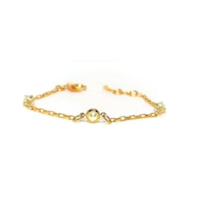 Pulseira Infantil Pérola Folheado A Ouro