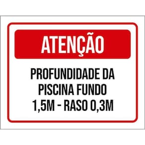 Kit 5 Placas Profundidade Piscina Fundo 36X46