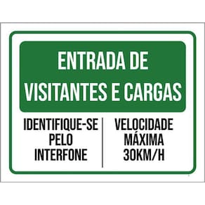 Kit 5 Placas Entradas Visitantes Cargas Interfone 36X46