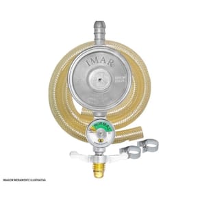 Registro Gás 1Kg Com Manômetro + Mangueira 4M + Abraçadeira