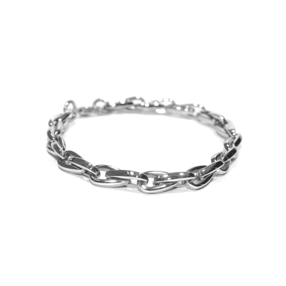 Pulseira Masculina De Aço Inox Elos