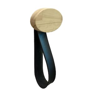 Gancho Pinus Oval Com Courino Preto