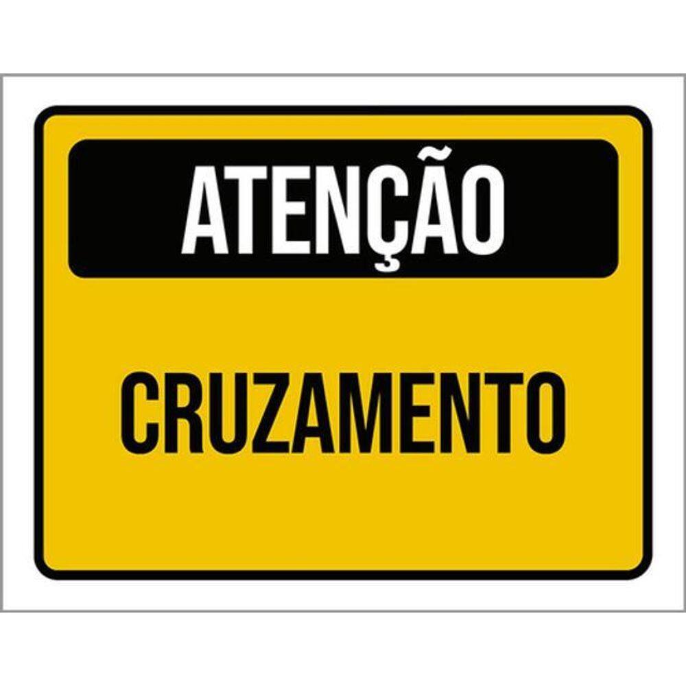 Kit 5 Placas Atenção Cruzamento 36X46