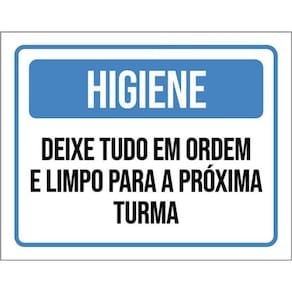 Kit 3 Placa Higiene Deixe Ordem Limpo Próxima Turma 36X46