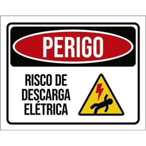 Kit 5 Placas Perigo Risco Descarga Elétrica 36X46