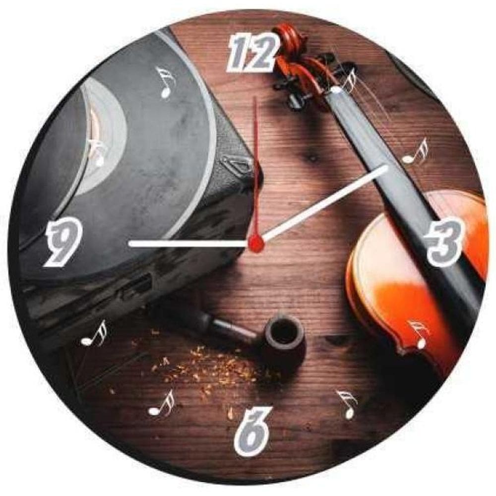 Relógio De Parede Decorativo Estilo Música 50