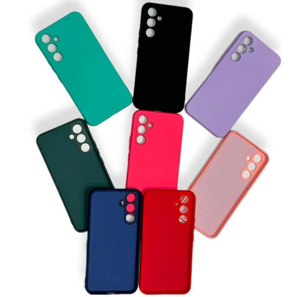 Capa Silicone Veludo + Película 3D Vidro Samsung A15 Azul