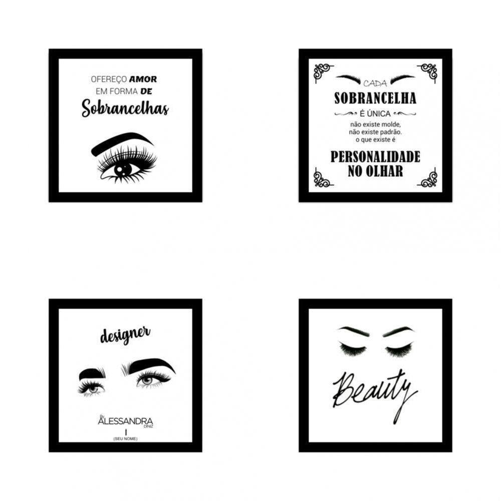 Kit Quadros Decorativos Em Mdf Designer De Sobrancelhas 29