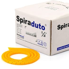 Spiraduto 1/4 Organizador De Cabos - Dutoplast Laranja 5M
