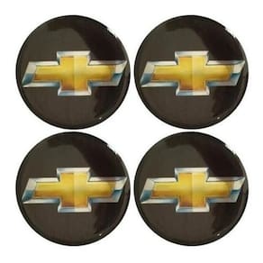 Emblema Adesivo Resinado 50Mm 4Pçs Gm Chevrolet Calota Roda