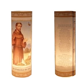3 Velas Votivas 7 Dias Imagem São Francisco De Assis Oração