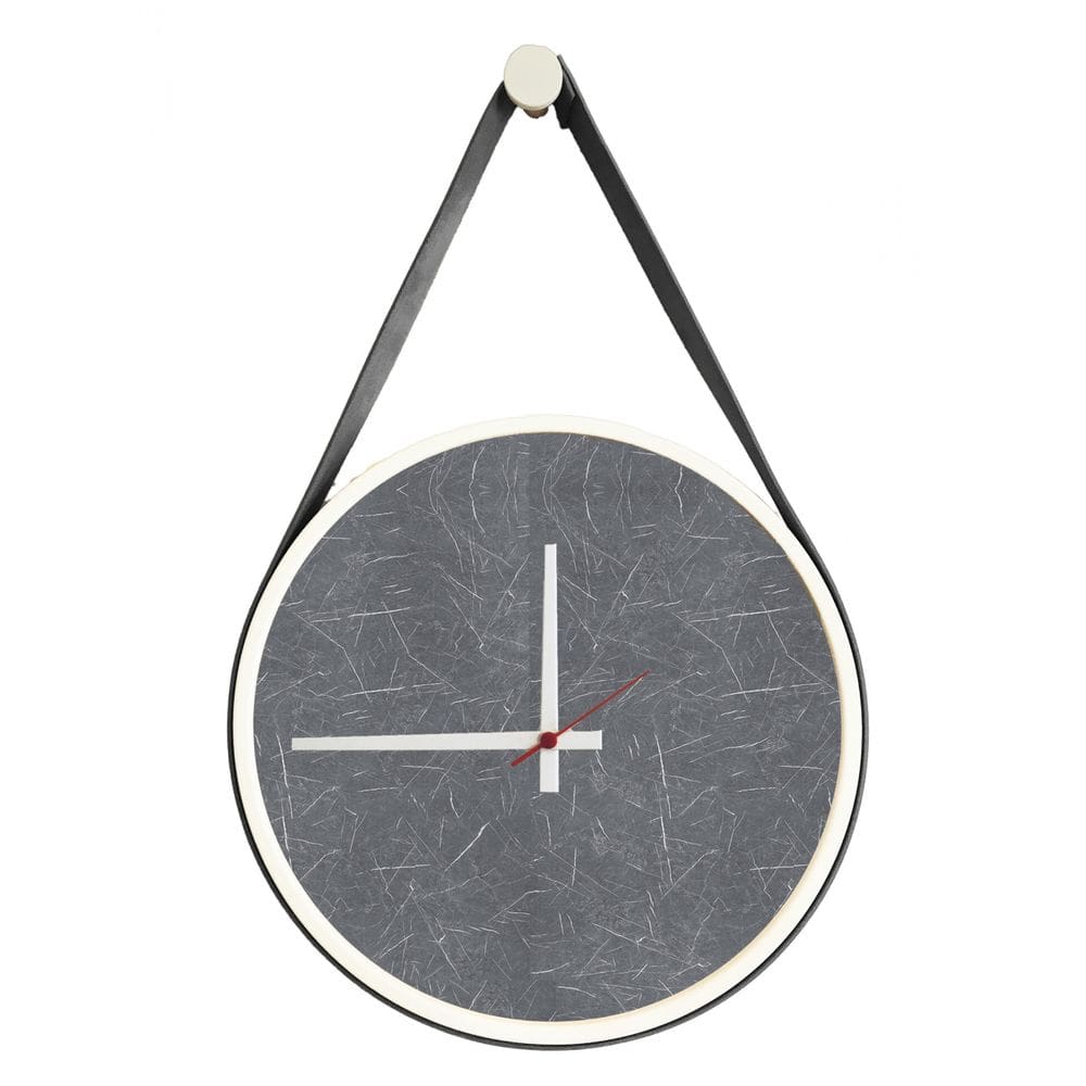 Relógio Adnet Branco Alça Preta/Cinzell Ponteiro Branco 40Cm