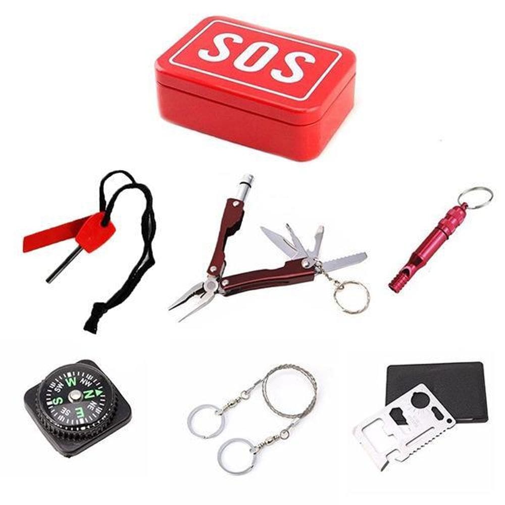 Mini Kit Sobrevivência Sos Tz-02 Acampar Selva Escoteiro
