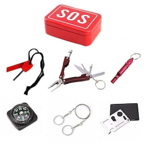 Mini Kit Sobrevivência Sos Tz-02 Acampar Selva Escoteiro