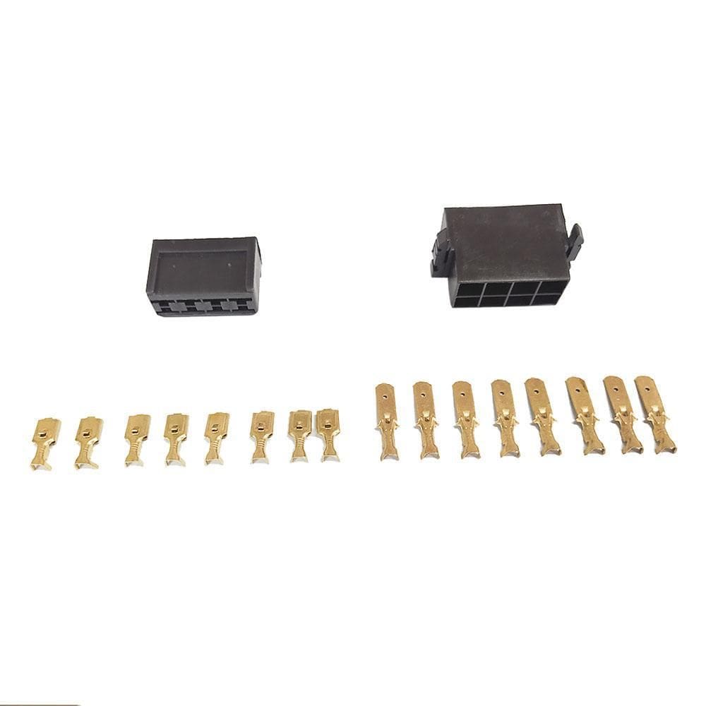 Conector 8 Vias Com Terminais Encaixe Pacote Com 10 Pares