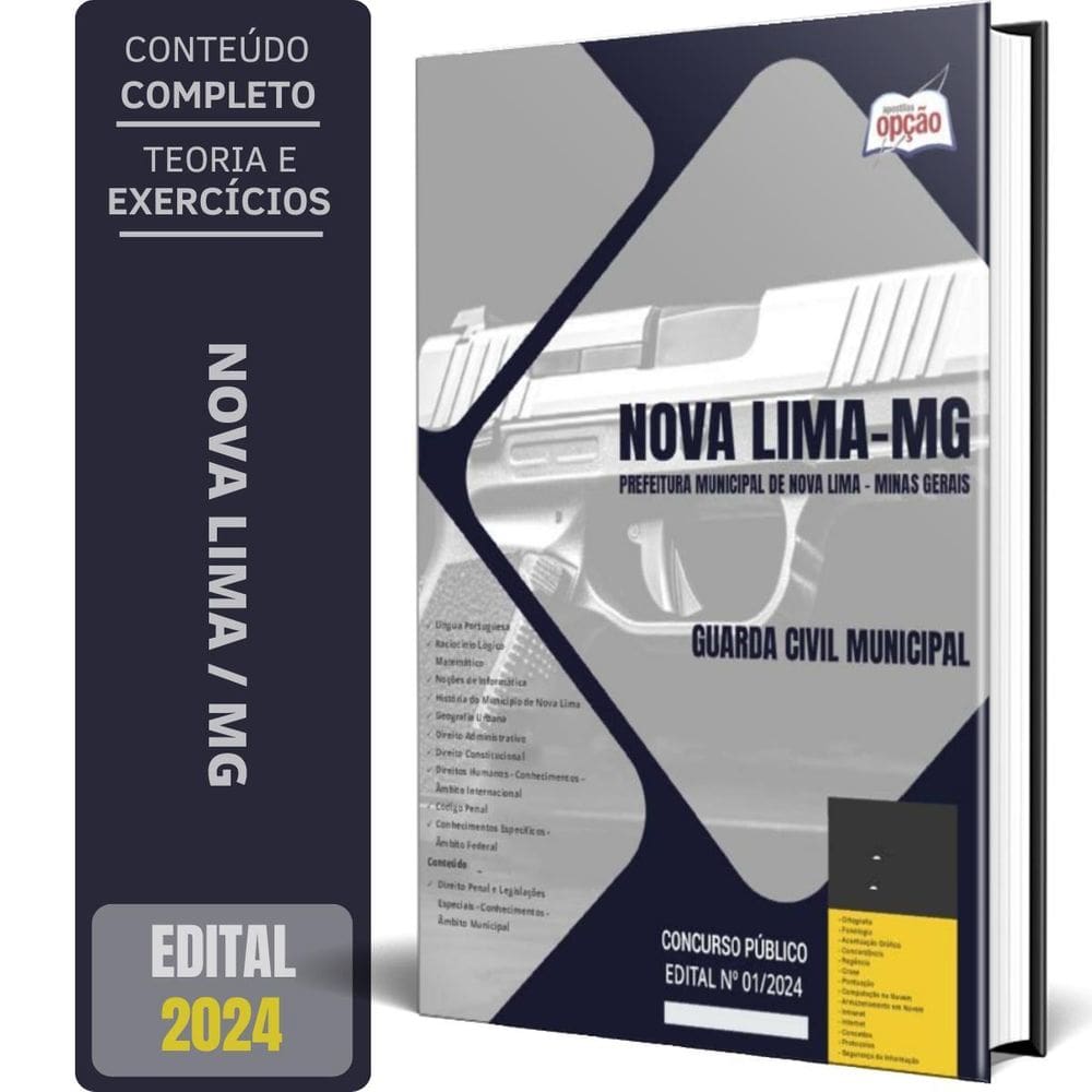 Apostila Prefeitura Nova Lima Mg 2024 Guarda Civil Municipal
