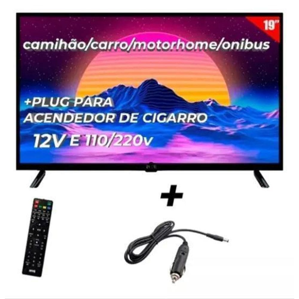 Tv 12V Digita 19 Pol 12 Volts Van Motor Home Caminhao Onibus