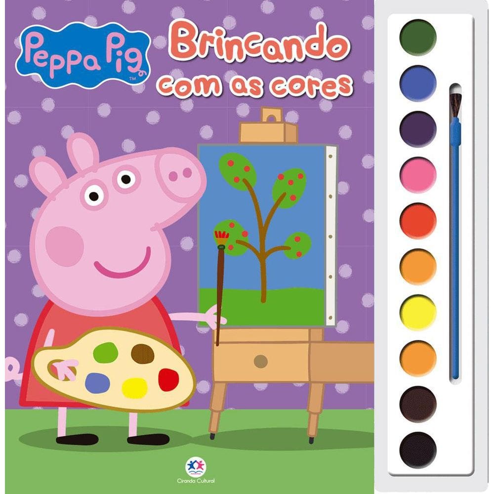 Livro Aquarela Peppa Pig Brincando Com As Cores