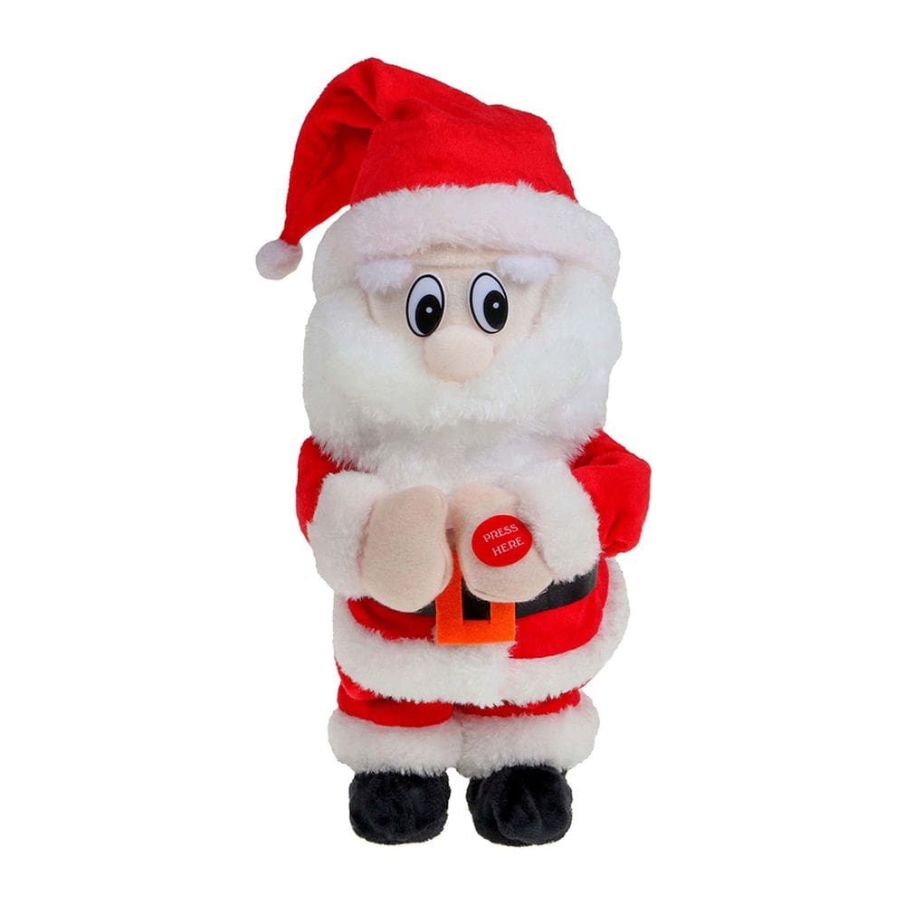 Papai Noel Dançante Divertido Boneco Decoração Toca Musica Natal Enfeite