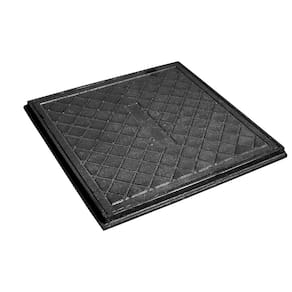Kit 2 Tampa De Ferro Inspeção Esgoto Gordura 30X30Cm Simples