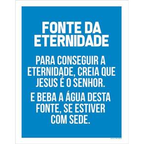 Kit 3 Placas Gospel - Fonte Da Eternidade Jesus É O Senhor
