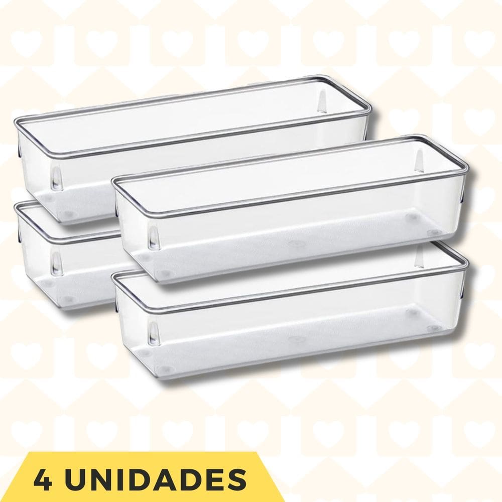 Kit 4 Organizador Porta Objetos Talheres Ferramentas Multiuso