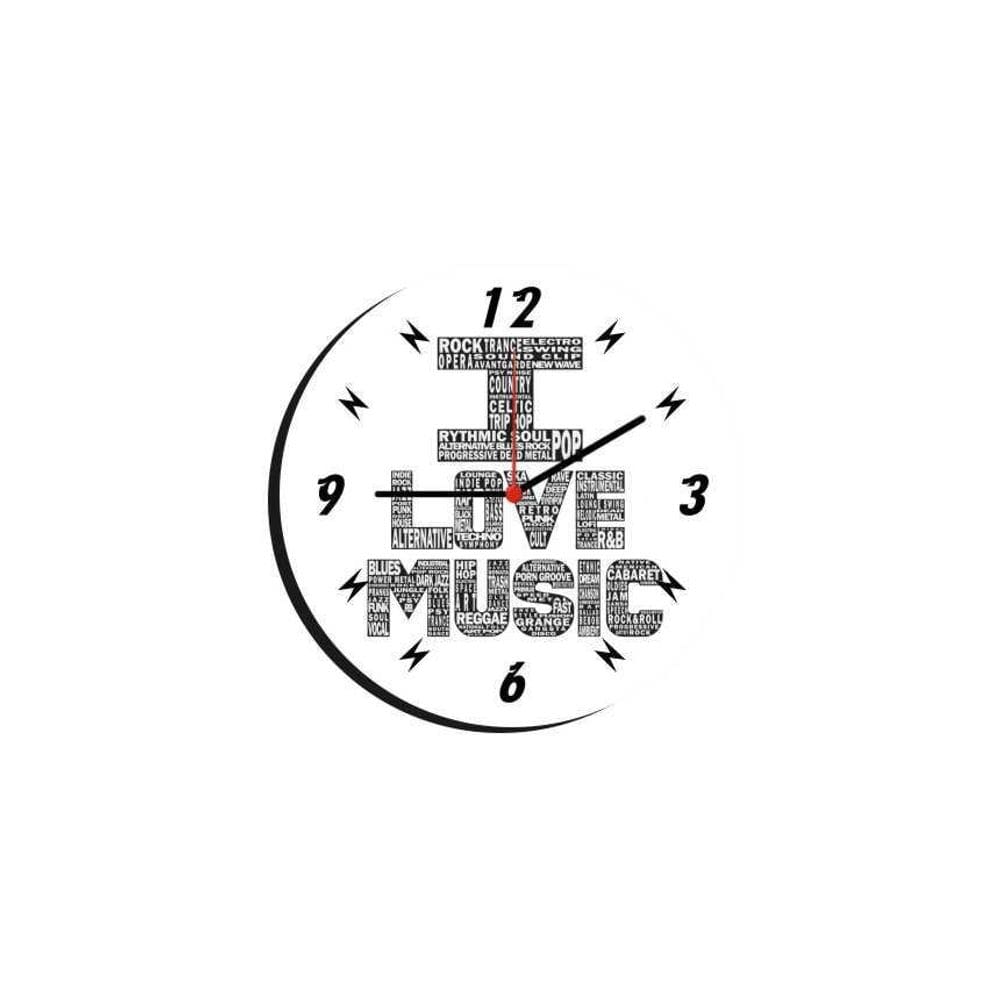 Relógio De Parede Decorativo Estilo Música 57