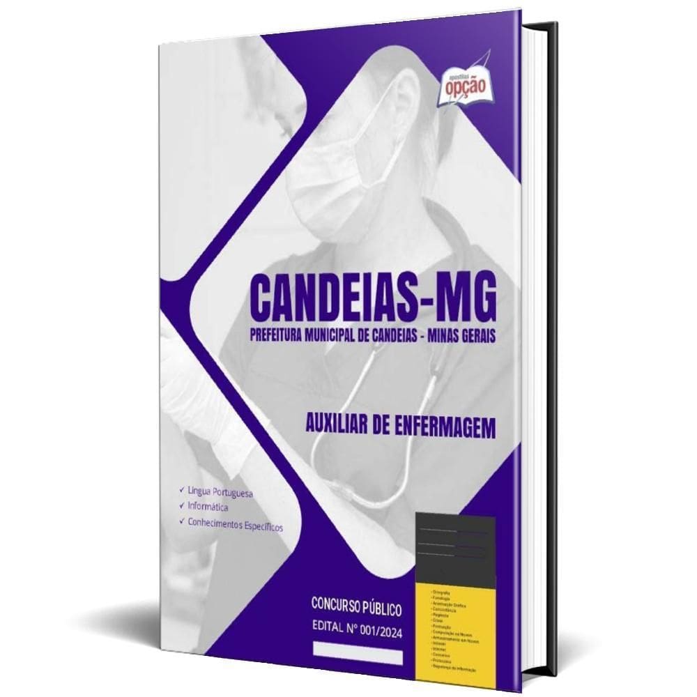 Apostila Prefeitura Candeias Mg 2024 - Auxiliar Enfermagem