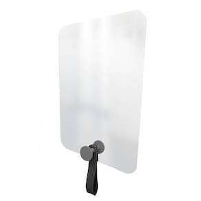 Espelho Funcional Hook Cinza Com Corino Preto 60 X 40 Cm