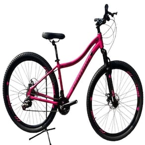 Bicicleta Aro 29 Panther Logan Feminina Rosa 21v Câmbios Shimanos