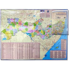 Mapa Do Estado Pernambuco Rodoviário Politico Turístico E