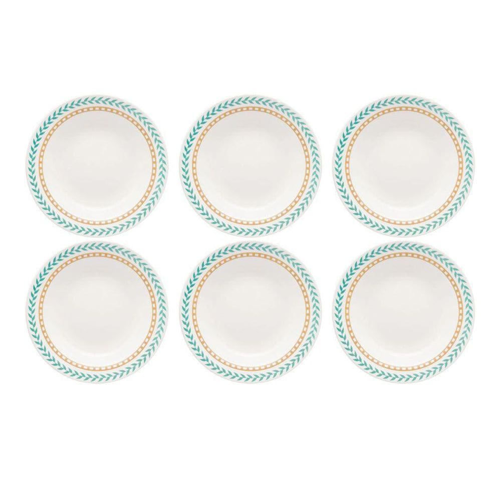 Prato Fundo de Cerâmica 22 cm Estampa Donna Louros 6 unidades - Biona 103722