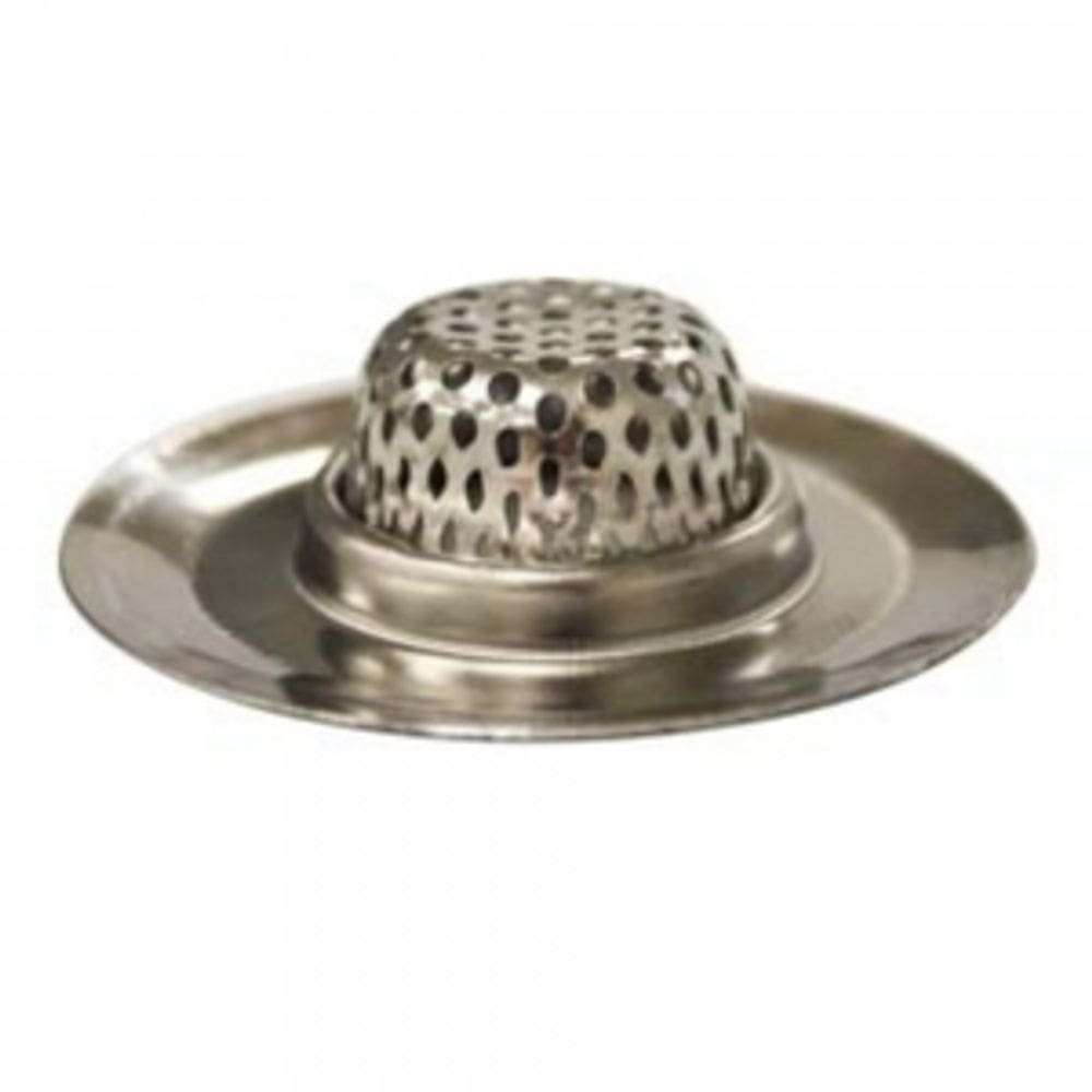 Ralo Pia Banheiro Cozinha Premium Borda Larga Malha Grossa Inox Filtro Resíduos 5,7cm
