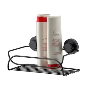 Porta Shampoo Ventosa Parede Banheiro Preto Fosco Future