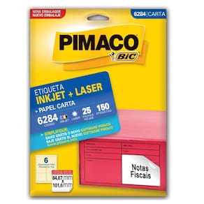 Etiqueta Pimaco Carta Inkjet E Laser 6284 Com 150 Unidades