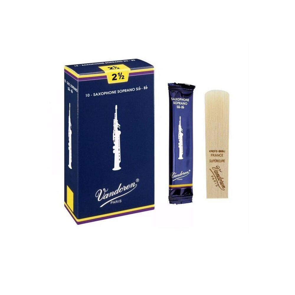 Palheta Vandoren Tradicional Nº 2,5 Para Sax Soprano